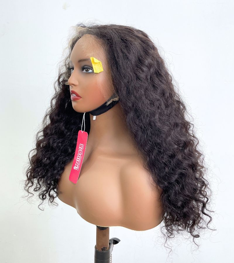 Raw Loose Curly Human Hair Wigs – 13x4 HD Lace Front Wig 20 Inches