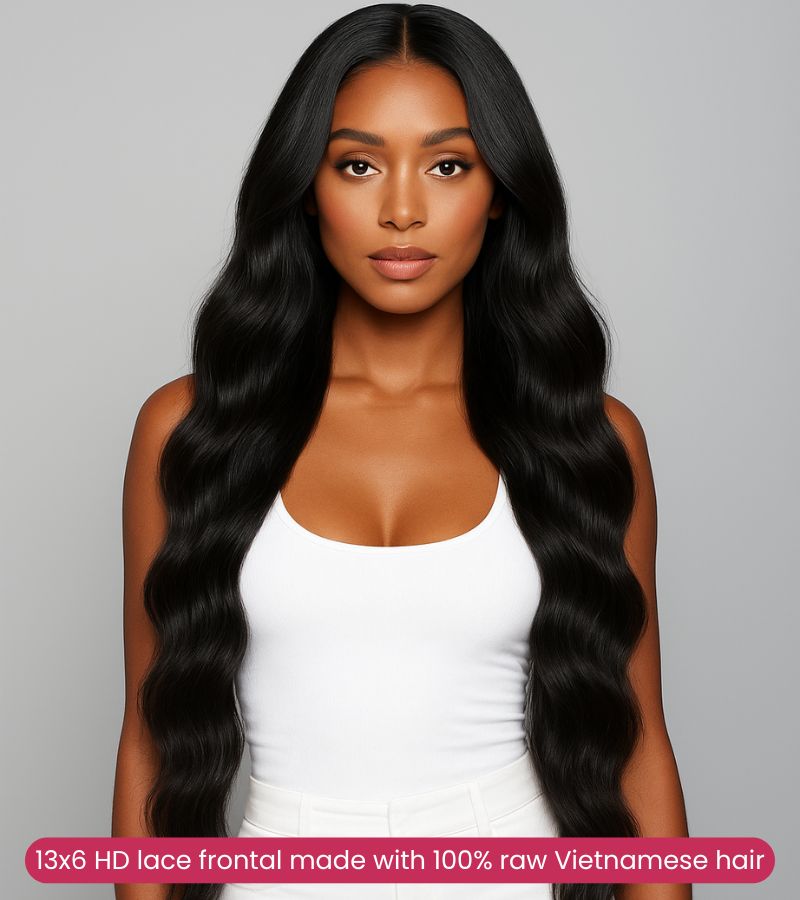 Natural Wave Lace Front – 13x6 HD Lace Pre-Plucked Frontal 6 Natural Wave Lace Front – 13x6 HD Lace Pre-Plucked Frontal - Image 6