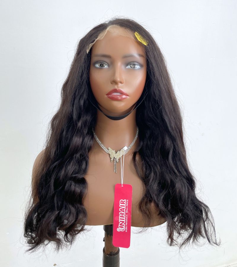 Natural Wavy Lace Closure Wigs 6×6 HD Lace Pre-Plucked 20 Inches Raw Vietnames Hair
