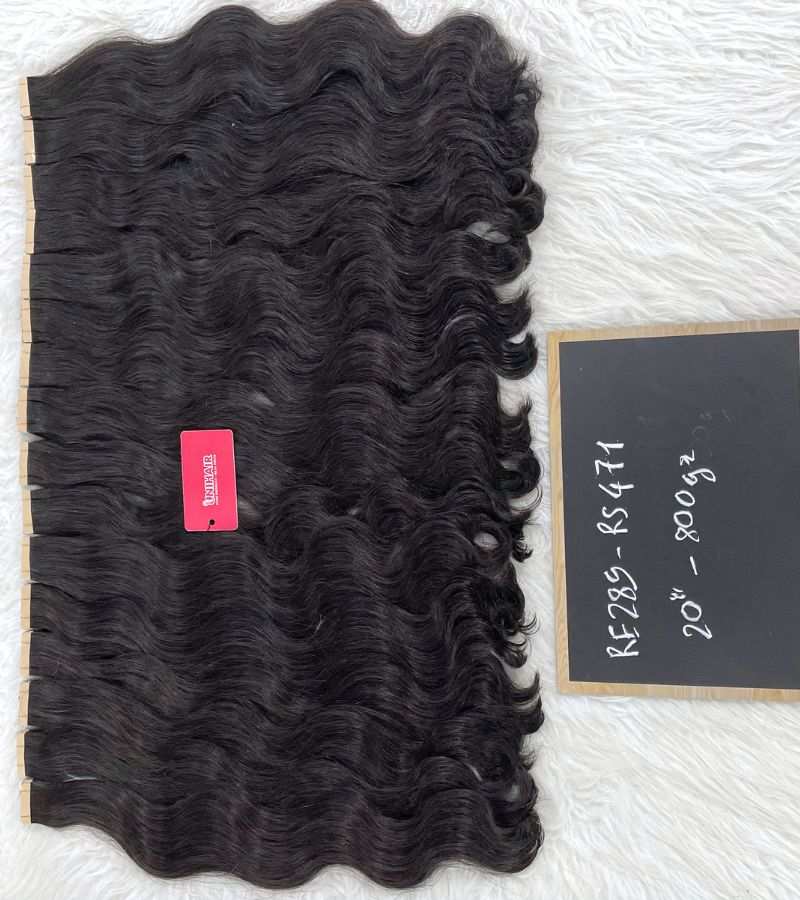 Natural Wavy Tape In Extensions – Soft, Reusable and Raw Vietnamese Hair 9 Natural Wavy Tape In Extensions – Soft, Reusable and Raw Vietnamese Hair - Image 9