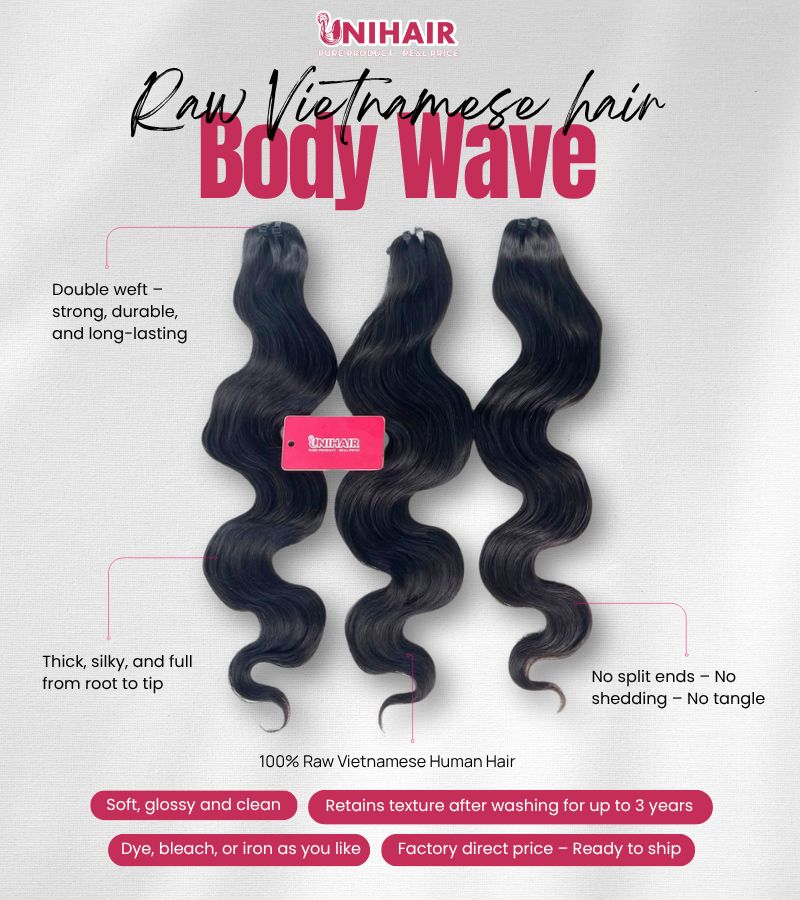 Raw Body Wave Human Hair Bundles – 100% Unprocessed Human Hair Bundles with Natural Shine 5 Raw Body Wave Human Hair Bundles – 100% Unprocessed Human Hair Bundles with Natural Shine - Image 5