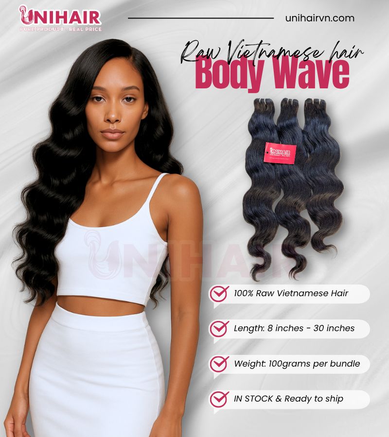Raw Body Wave Human Hair Bundles – 100% Unprocessed Human Hair Bundles with Natural Shine 4 Raw Body Wave Human Hair Bundles – 100% Unprocessed Human Hair Bundles with Natural Shine - Image 4