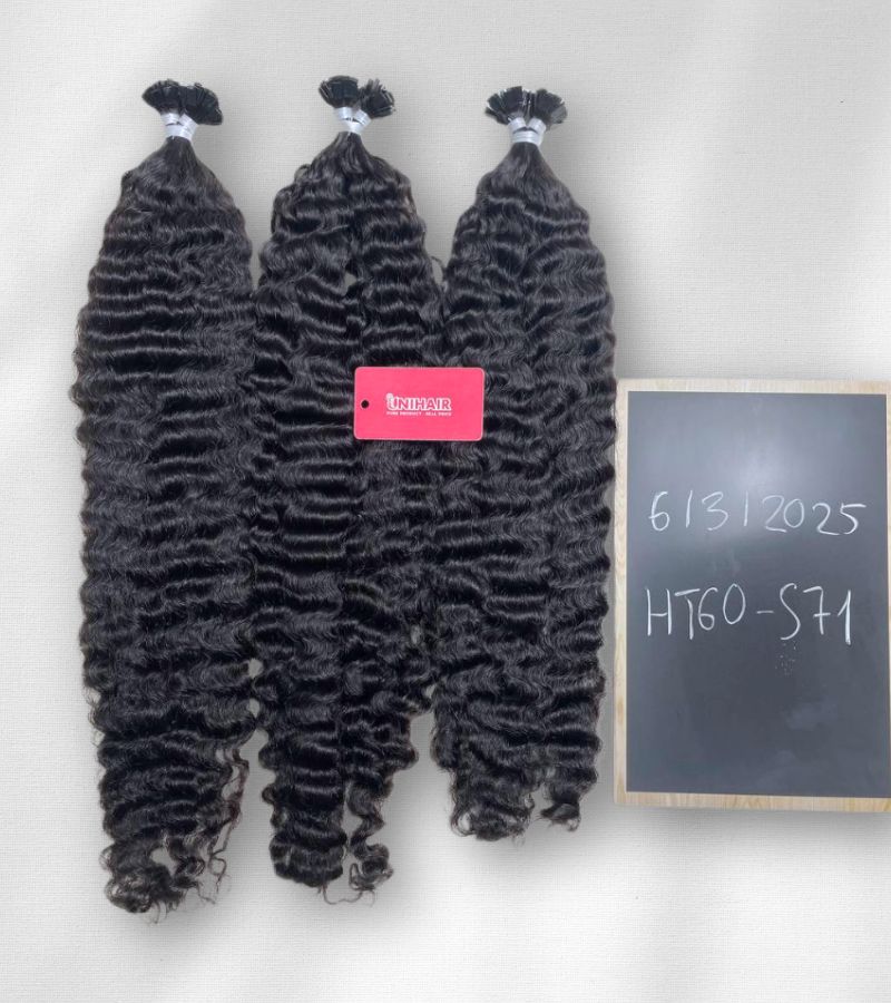 Raw Burmese Curly Flat Tip Hair Extensions – 100% Raw Vietnamese Hair