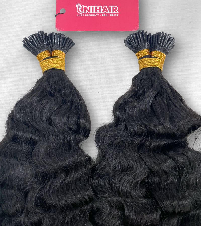 Raw Burmese Curly I Tip Hair Extensions – Natural Curls, Strong Keratin Bonds 4 Raw Burmese Curly I Tip Hair Extensions – Natural Curls, Strong Keratin Bonds - Image 4