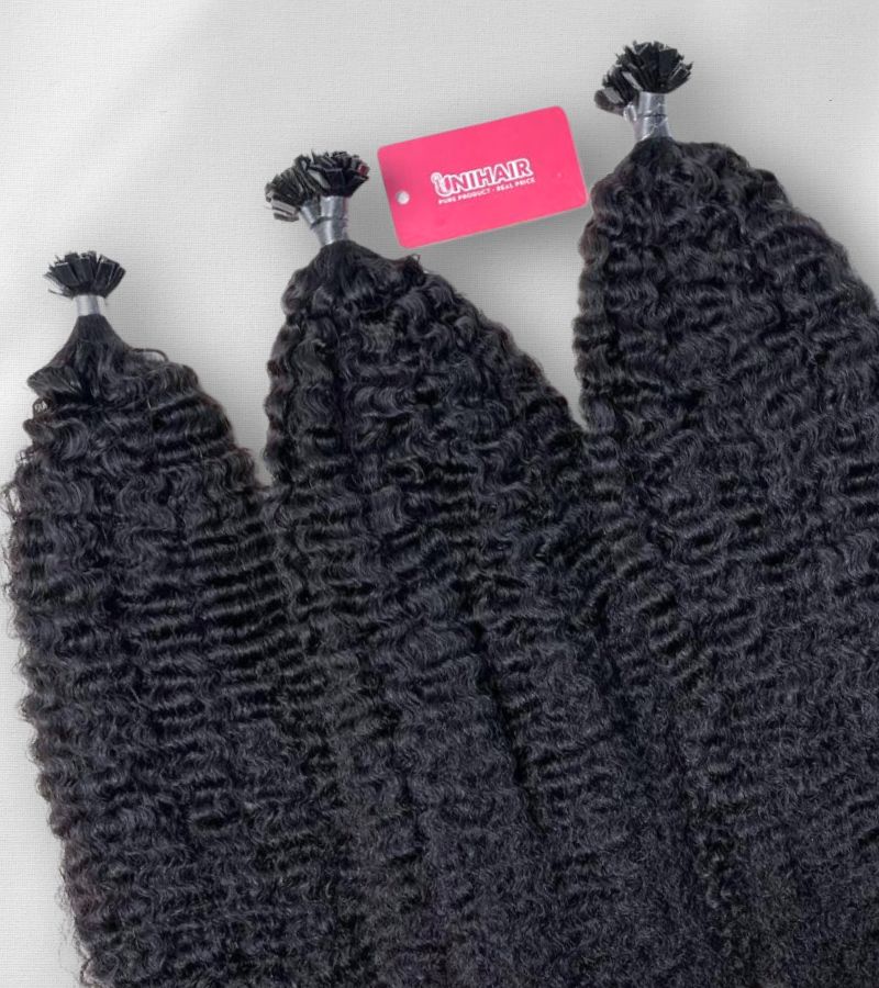 Raw Kinky Curly Flat Tip Hair Extensions – Bold Texture and Seamless Bond