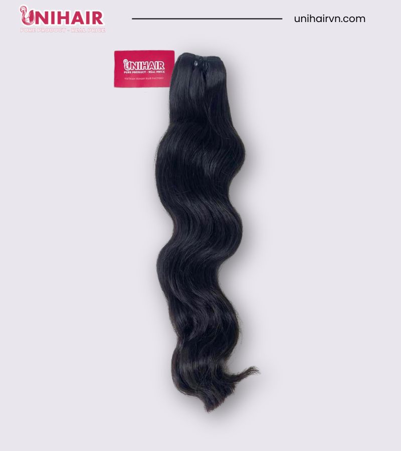 Raw Natural Wavy Hair Bundles – Unprocessed Vietnamese Hair, Double Weft
