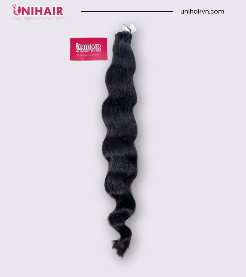 Raw Natural Wavy Hair Bundles – Unprocessed Vietnamese Hair, Double Weft