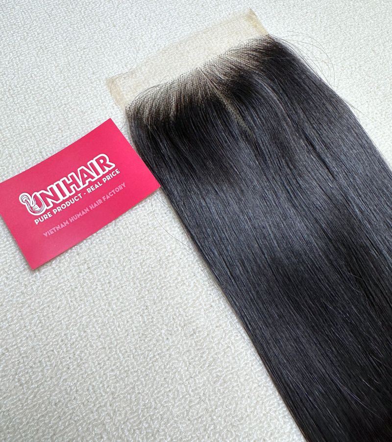 Raw Straight 5x5 Middle Part Lace Closure - HD Lace with Natural Color Hair 4 Raw Straight 5x5 Middle Part Lace Closure - HD Lace with Natural Color Hair - Image 4