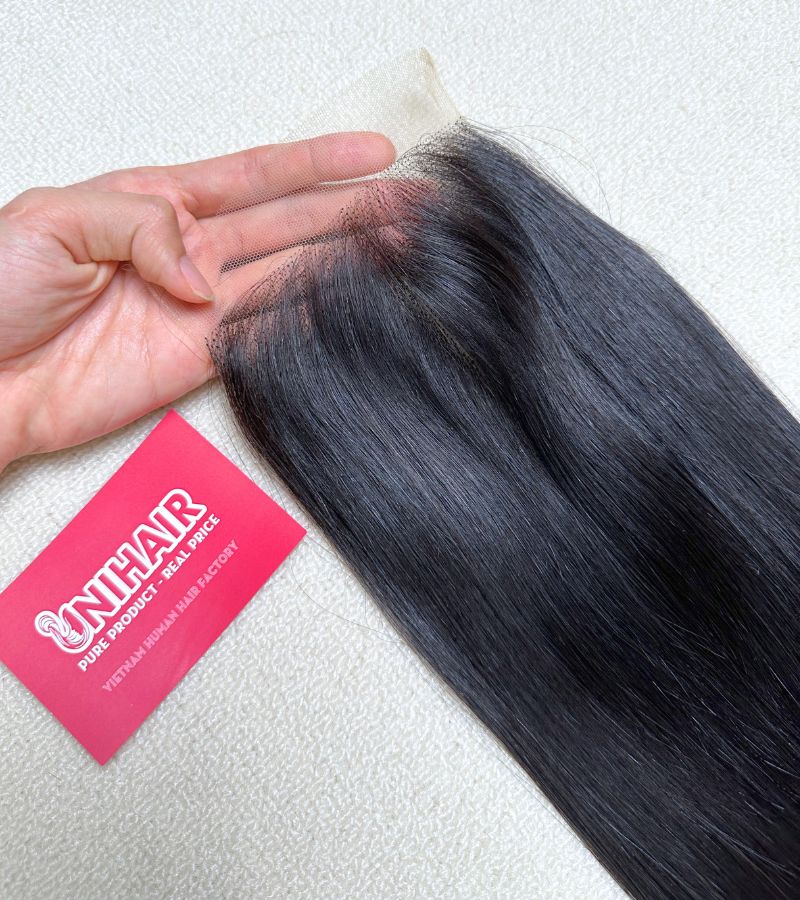 Raw Straight 5x5 Middle Part Lace Closure - HD Lace with Natural Color Hair 6 Raw Straight 5x5 Middle Part Lace Closure - HD Lace with Natural Color Hair - Image 6