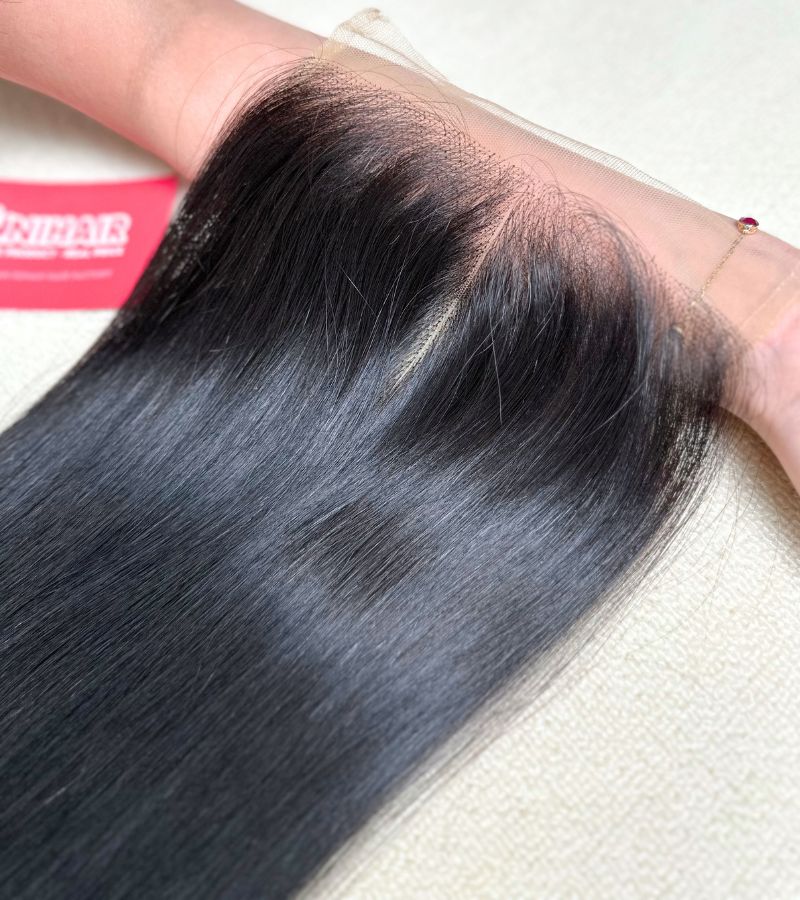 Raw Straight 6x6 Middle Part Lace Closure- HD Lace with Natural Color Hair 5 Raw Straight 6x6 Middle Part Lace Closure- HD Lace with Natural Color Hair - Image 5
