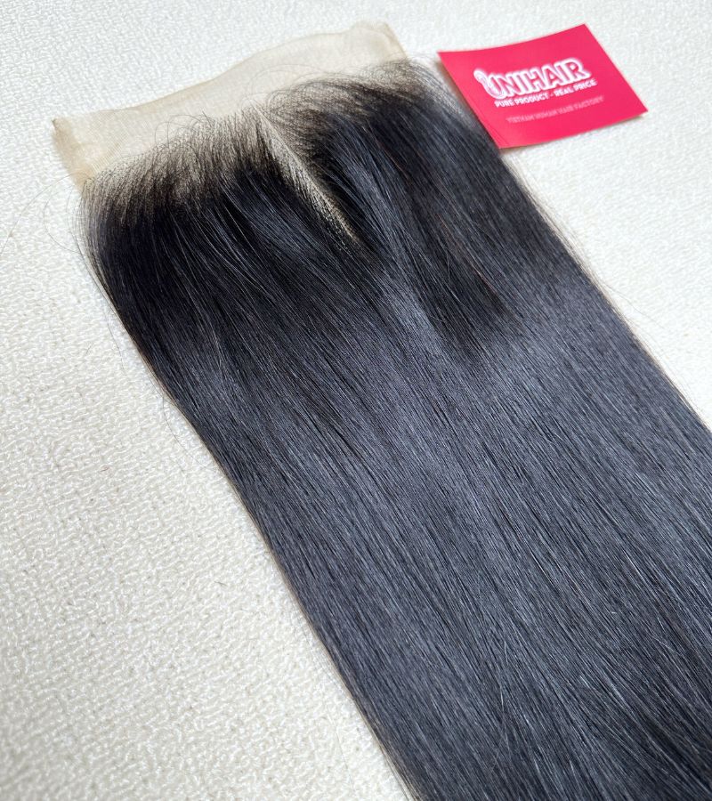 Raw Straight 6x6 Middle Part Lace Closure- HD Lace with Natural Color Hair