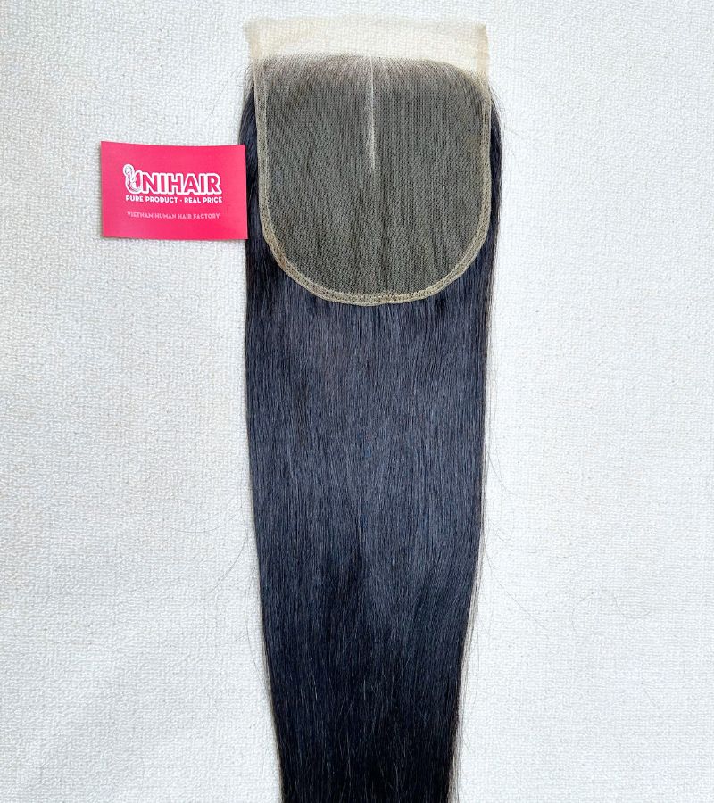 Raw Straight 6x6 Middle Part Lace Closure- HD Lace with Natural Color Hair