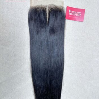 Raw Straight 6x6 Middle Part Lace Closure- HD Lace with Natural Color Hair