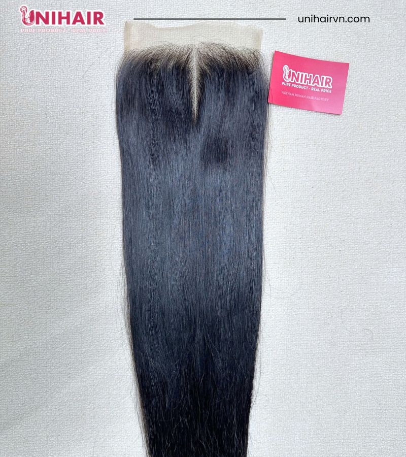 Raw Straight 6x6 Middle Part Lace Closure- HD Lace with Natural Color Hair