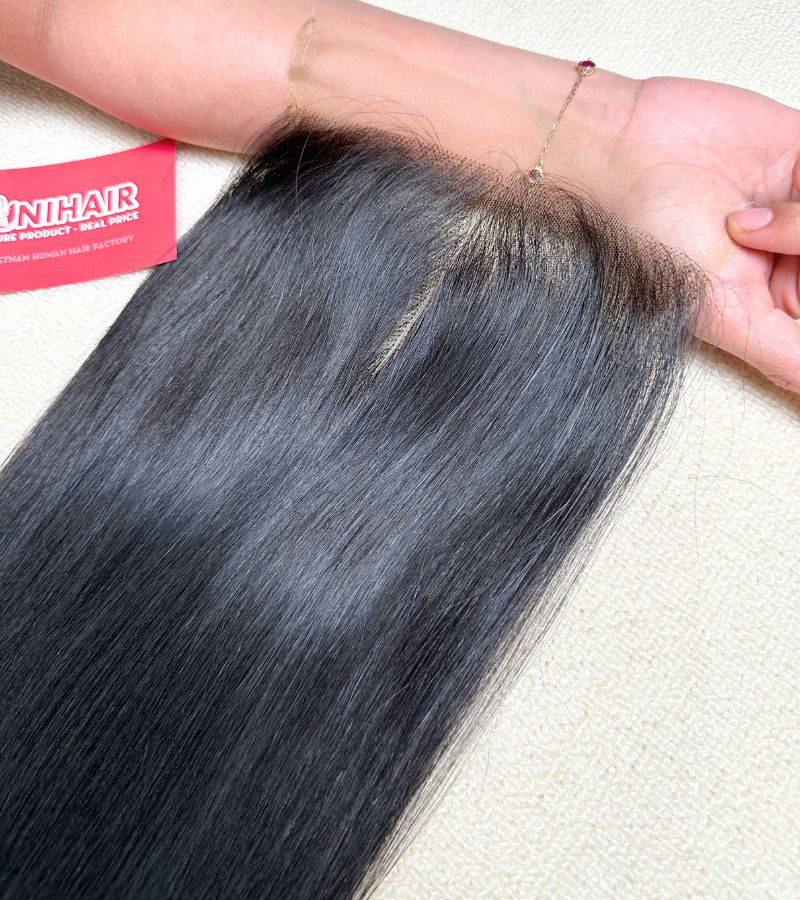 Raw Straight 6x6 Middle Part Lace Closure- HD Lace with Natural Color Hair 6 Raw Straight 6x6 Middle Part Lace Closure- HD Lace with Natural Color Hair - Image 6