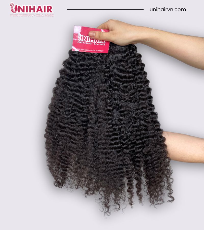 Vietnamese Raw Kinky Curly Hair Bundles – Single Donor and Factory-Direct