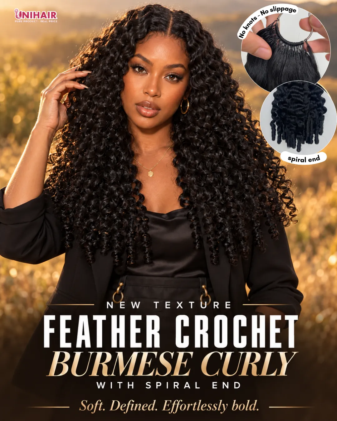 Feather Crochet 1 Feather Crochet human hair strands by Unihairvn Vietnam hair factory
